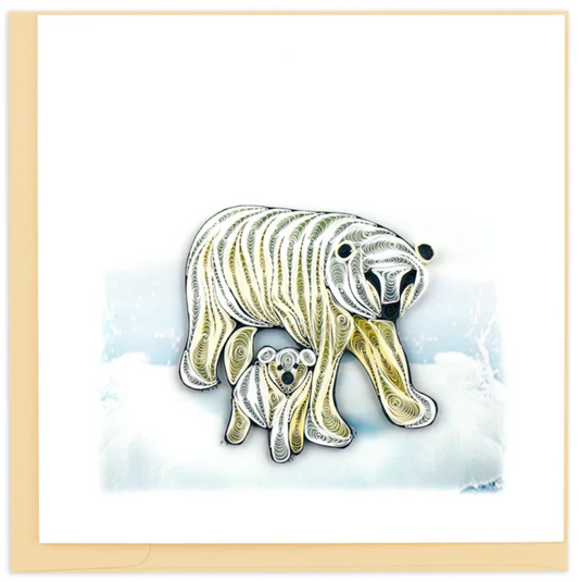 Quilled Greeting Card, "Polar Bear"
