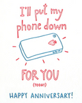 Recycled Paper Cards, "Phone Anniversary"