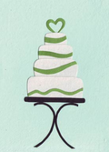 Recycled Paper Cards, "This Wedding Takes the Cake"
