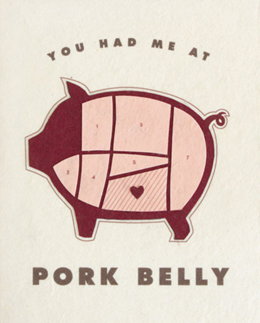 Recycled Paper Cards, "Pork Belly"