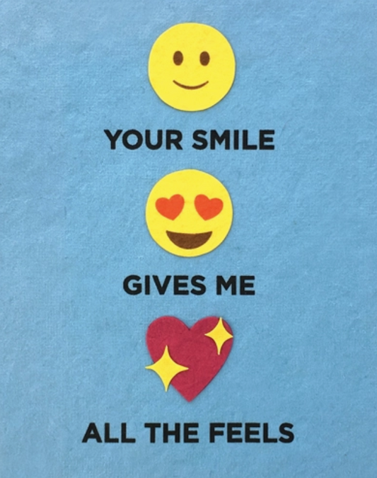 Recycled Paper Cards, "All the Feels Emoji"