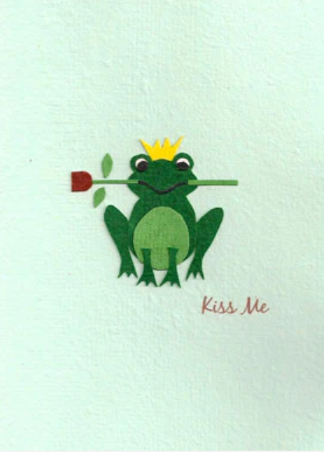 Recycled Paper Cards, "Kiss Me Frog"