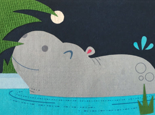 Recycled Paper Cards, "African Hippo"
