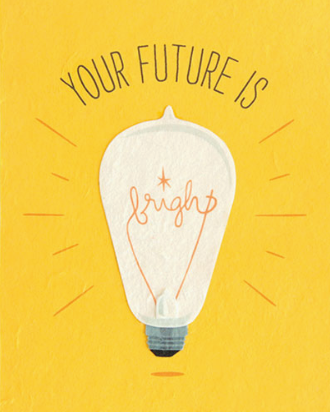 Recycled Paper Cards, "Future is Bright"