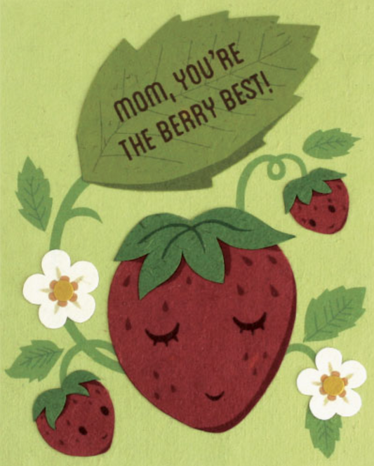 Recycled Paper Cards, "Berry Best Mom"