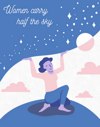Recycled Paper Cards, "Women Carry Sky"