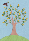 Recycled Paper Cards, "Peaceful Tree"