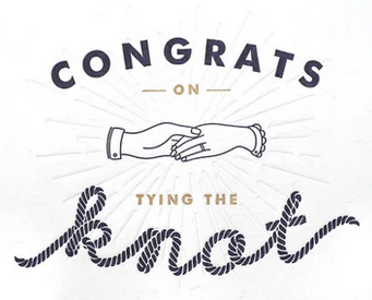 Recycled Paper Cards, "Tying the Knot"