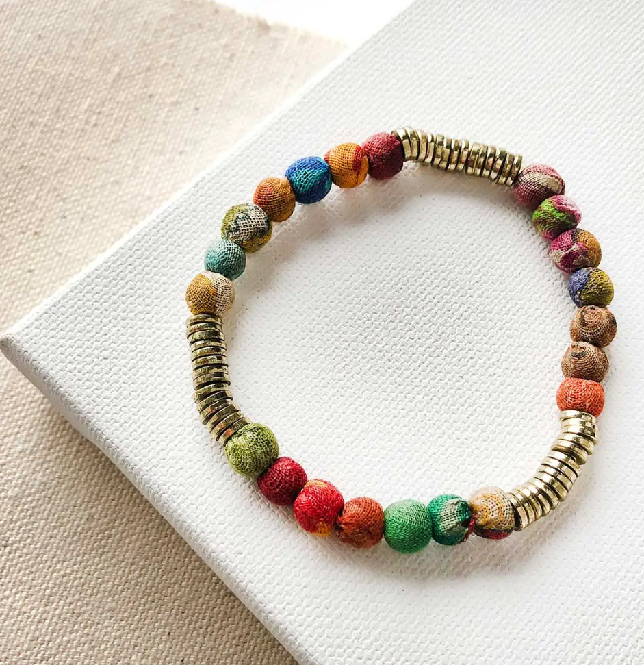 Bracelet, "Kantha Paillette"