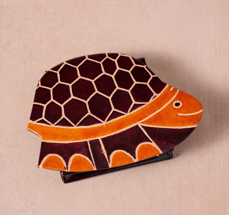 Coin Purse, Leather "Tara" Turtle