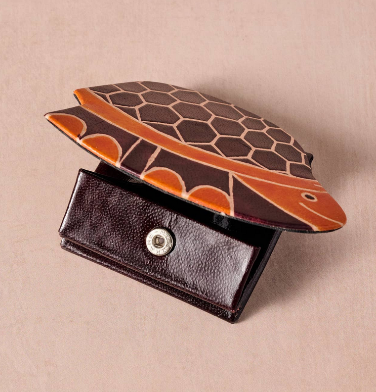Coin Purse, Leather "Tara" Turtle
