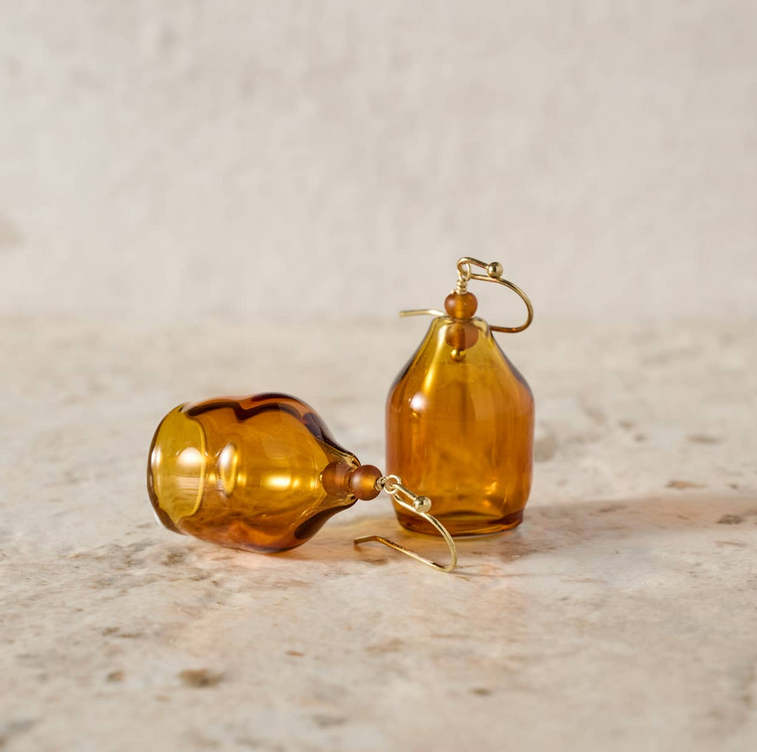 Hand Blown Glass "Chamak" Earrings