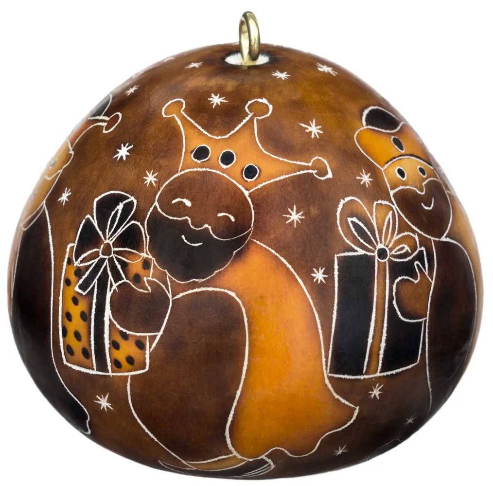 Three Kings Mini Gourd Ornament