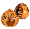 "Snowman in the Woods" Gourd Ornament