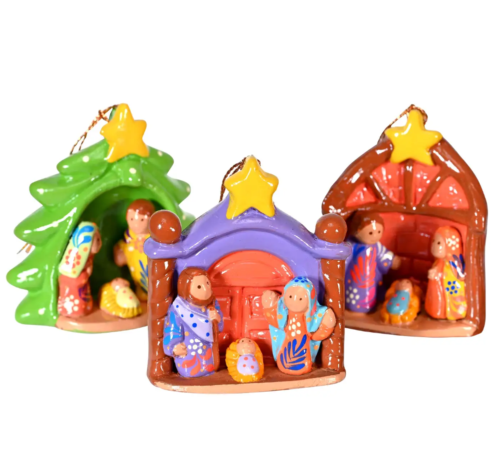 Ceramic Nativity Ornament^