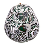 "Lace Birds" Gourd Ornament^