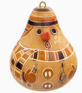 Snowman Gourd Ornament^