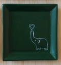 Elephant Carved Stone Dish
