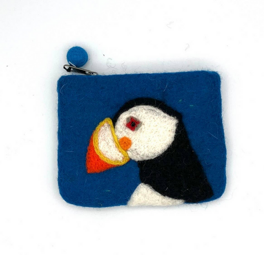 Puffin Felt Coin Purse