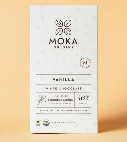 Single Origin Vanilla White Chocolate, 2.4oz bar