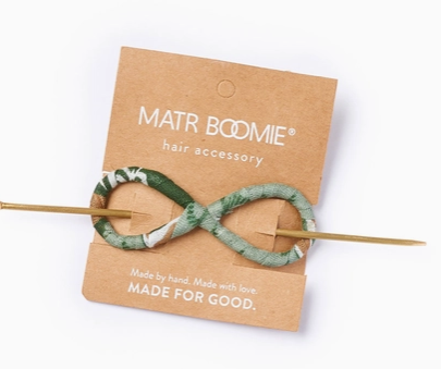 Hair Slide with Stick, "Infinity Figure 8", Assorted Colors