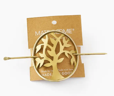 Hair Slide with Stick, "Aranyani Tree of Life"