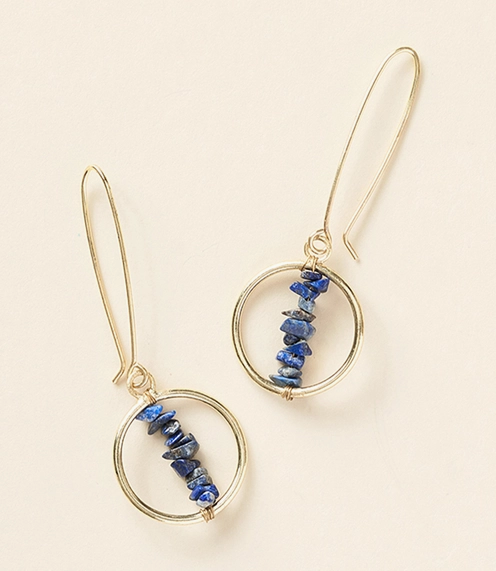 Earring, "Shamani Sodalite Drop"