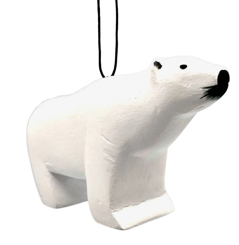 Polar Bear Balsa Ornament