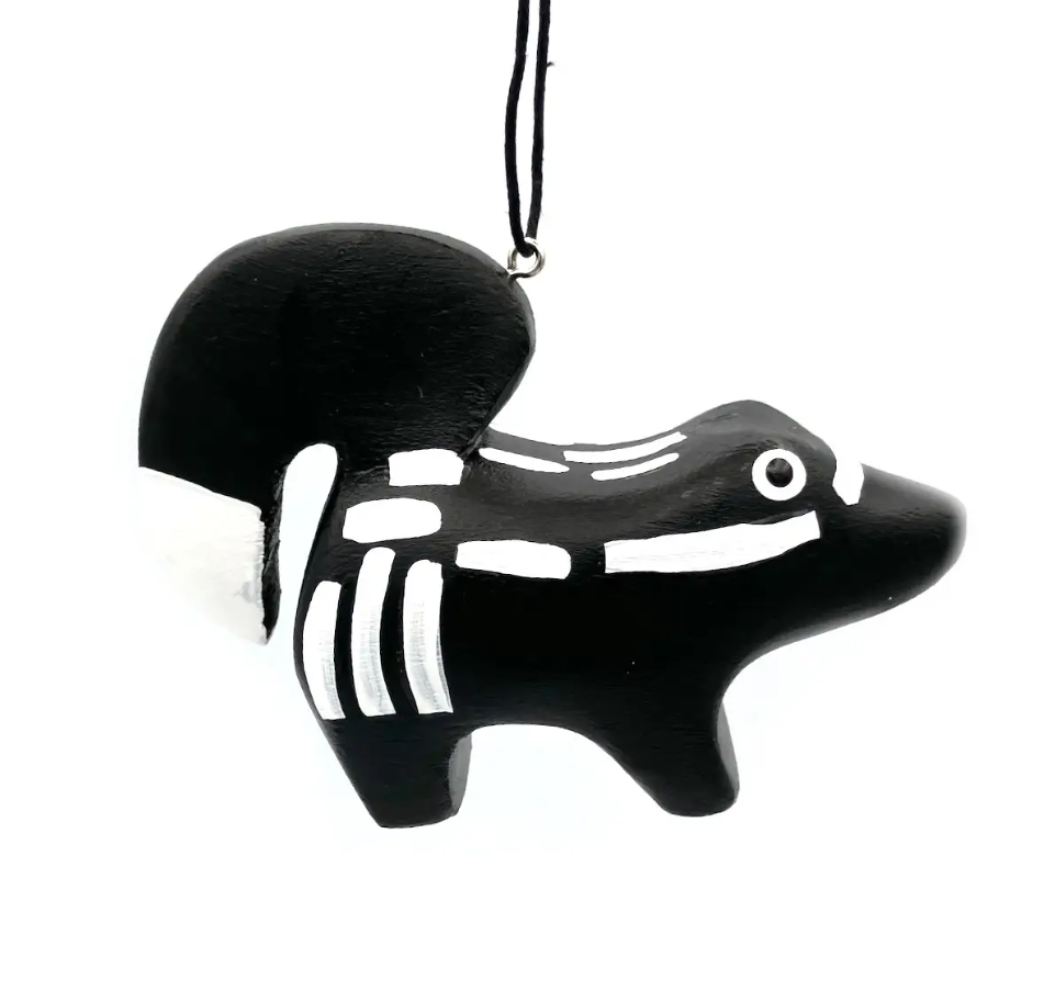 Spotted Skunk Balsa Ornament
