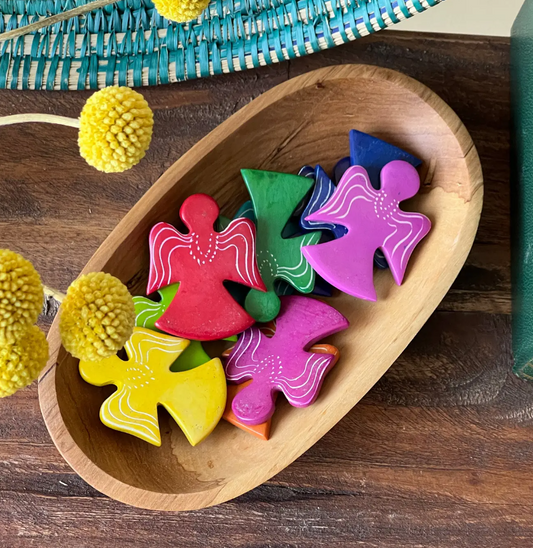 Soapstone Palm Angel, Assorted Colors^