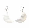 Mother of Pearl Crescent Moon Earrings