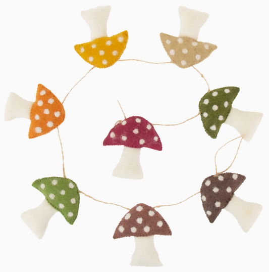 Mushroom Felt Garland