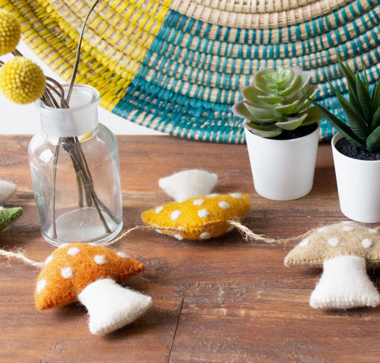 Mushroom Felt Garland