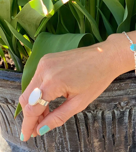 Mother of Pearl Oval Ring