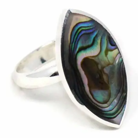 Abalone Marquis Ring