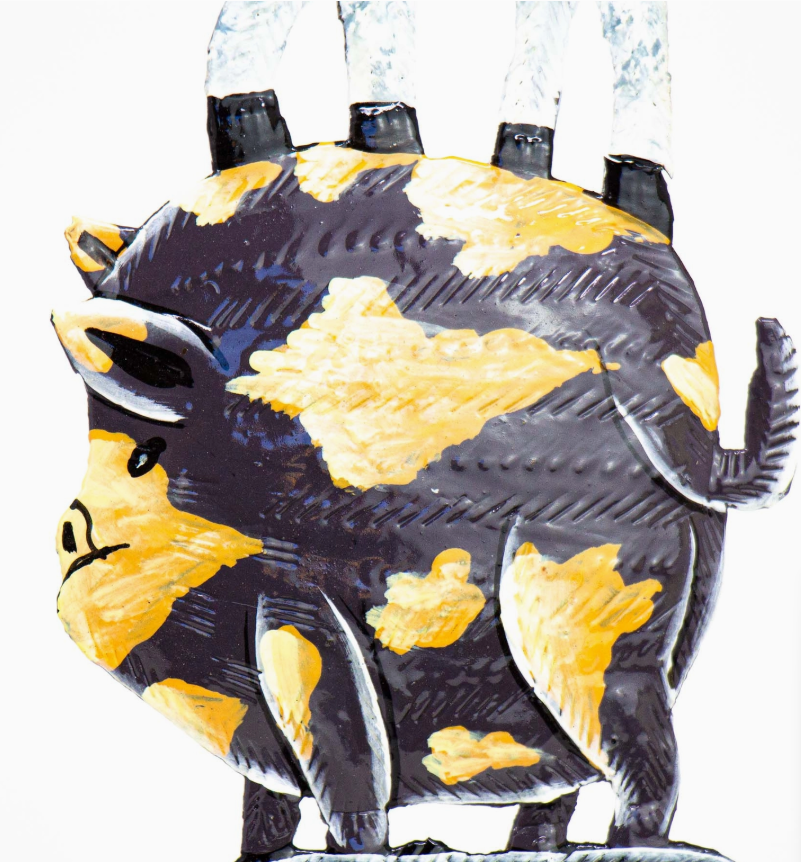 Stacked Animal Recycled Oil Drum Wall Art