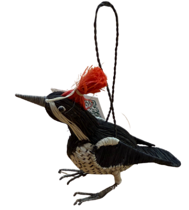 Pileated Woodpecker Woven Ornament