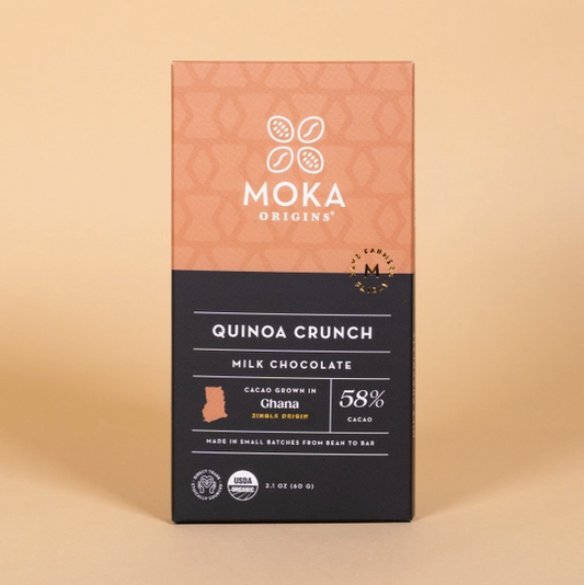 Single Origin Quiona Crunch Milk Chocolate bar 2.4oz