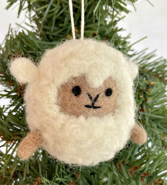 Felted Sheep Ornament