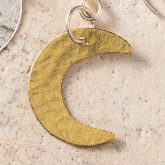 "Nova Moons" Mixed Metal Earrings