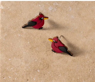 "Carmesi" Cardinal Gourd Earrings