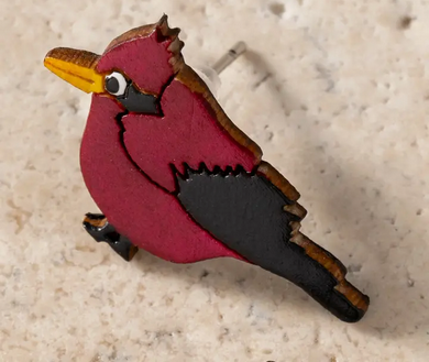 "Carmesi" Cardinal Gourd Earrings