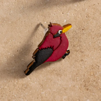 "Carmesi" Cardinal Gourd Earrings
