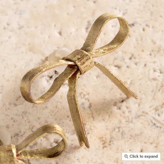 "Dorada" Bronze Bow Earrings