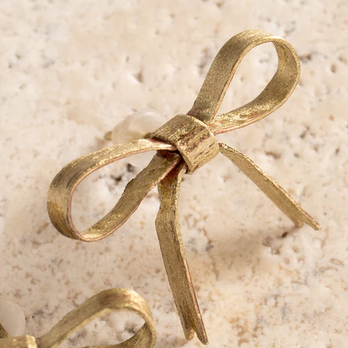 "Dorada" Bronze Bow Earrings