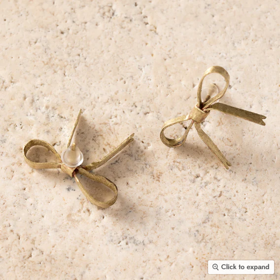 "Dorada" Bronze Bow Earrings