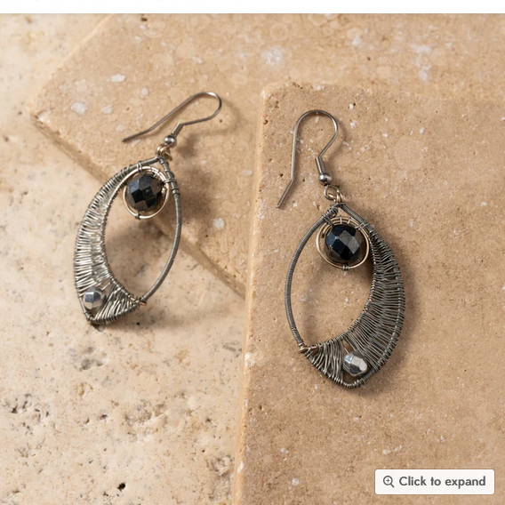 "Ojo" Silver Wire Wrapped Earrings