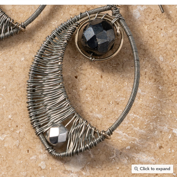 "Ojo" Silver Wire Wrapped Earrings