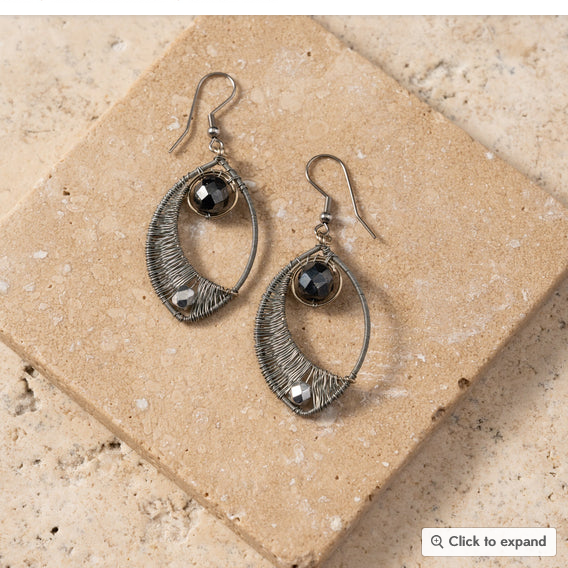 "Ojo" Silver Wire Wrapped Earrings