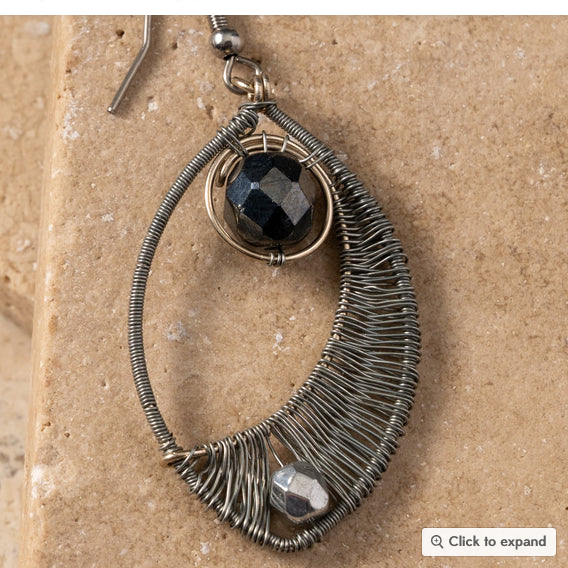 "Ojo" Silver Wire Wrapped Earrings